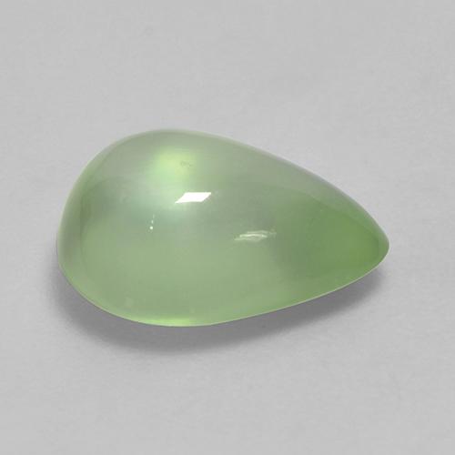 3,18 ctw natürlicher grüner Prehnit, Birnenform, Transparent