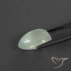 9,17 ctw natürlicher Light Hazel Green    Prehnit, Birnenform, Transparent / Lichtdurchlässig