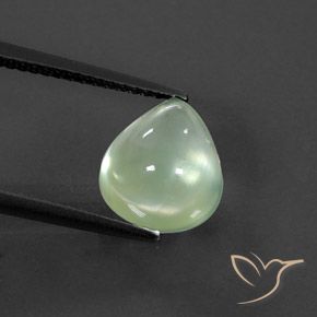 3.51ct Natürlicher Pale Yellowish Green    Prehnit, Birnenform, Transparent / Lichtdurchlässig