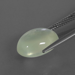 8,89 ctw natürlicher grüner Prehnit, Transparent, Transparent / Lichtdurchlässig