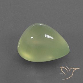 9,17 ctw natürlicher Pale Pear Green  Prehnit, Birnenform, Transparent / Lichtdurchlässig