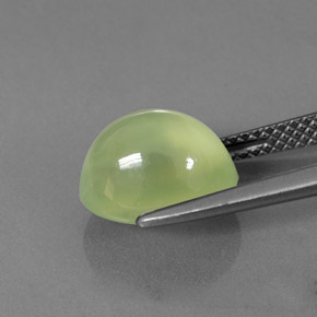 4,46 ctw natürlicher grüner Prehnit, Transparent, Transparent / Lichtdurchlässig