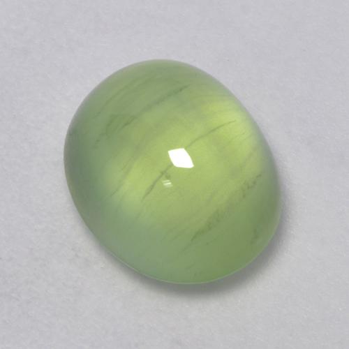 3,11 ctw natürlicher grüner Prehnit, Oval Schliff, Transparent
