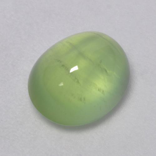 3,11 ctw natürlicher grüner Prehnit, Oval Schliff, Transparent