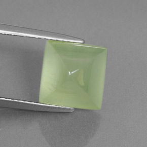 4,92 ctw natürlicher grüner Prehnit, Transparent, Transparent / Lichtdurchlässig