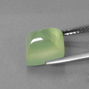 4,92 ctw natürlicher grüner Prehnit, Transparent, Transparent / Lichtdurchlässig