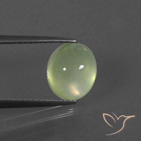 3.21ct Natürlicher Lime Green  Prehnit, Oval, Transparent / Lichtdurchlässig