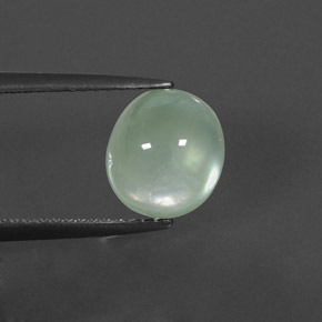 3,58 ctw natürlicher grüner Prehnit, Transparent, Transparent / Lichtdurchlässig