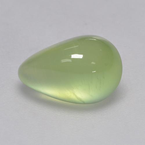 3,11 ctw natürlicher grüner Prehnit, Birnenform, Transparent