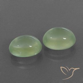 4.83 ct natürliche Light Yellow Green  Prehnit-Edelsteine, Oval, Transparent / Lichtdurchlässig