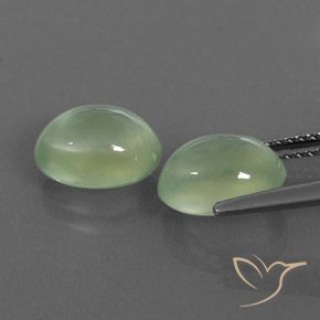 4.83 ct natürliche Light Yellow Green  Prehnit-Edelsteine, Oval, Transparent / Lichtdurchlässig