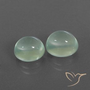 4.70 ct natürliche Sehr helles Salbeigrün Prehnit-Edelsteine, Oval, Transparent / Lichtdurchlässig