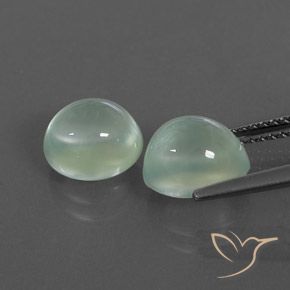 4.70 ct natürliche Sehr helles Salbeigrün Prehnit-Edelsteine, Oval, Transparent / Lichtdurchlässig