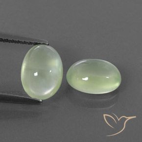 3.01ctw Natürlicher Pale Pear Green  Prehnit, Oval, Transparent / Lichtdurchlässig