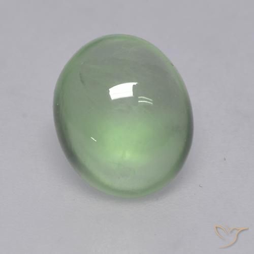 1.73ct Natürlicher Very Light Green  Prehnit, Oval, Transparent