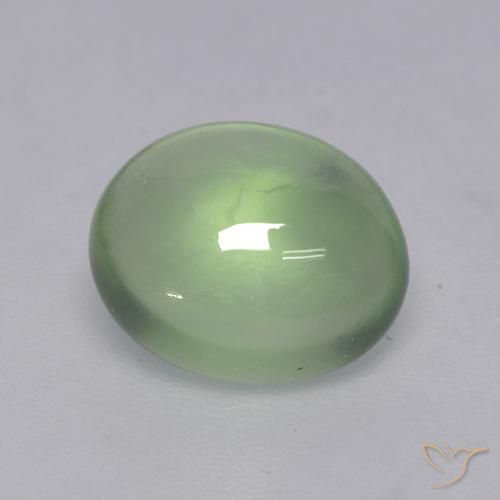 9,17 ctw natürlicher Very Light Green  Prehnit, Oval, Transparent