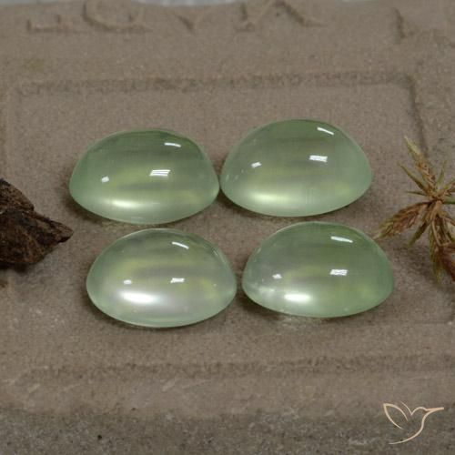 9.96ctw Natürlicher Hellgelb Grün Prehnit, Oval, Transparent