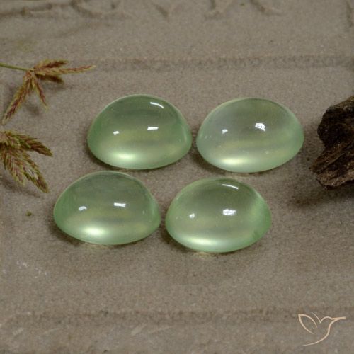 6.06ctw Natürlicher Yellow Green  Prehnit, Oval, Transparent