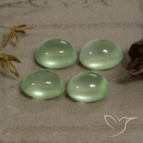 6.06 ct natürliche Yellow Green  Prehnit-Edelsteine, Oval, Transparent
