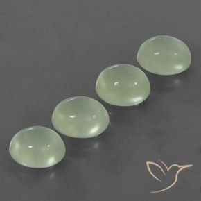 8.93 ct natürliche Pale Pear Green  Prehnit-Edelsteine, Oval, Transparent / Lichtdurchlässig