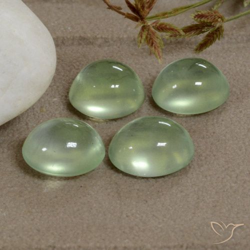 5.20ctw Natürlicher Very Light Green  Prehnit, Oval, Transparent