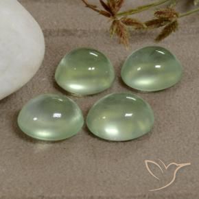 5.20 ct natürliche Very Light Green  Prehnit-Edelsteine, Oval, Transparent