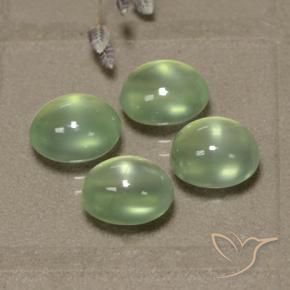 8.03 ct natürliche Very Light Green  Prehnit-Edelsteine, Oval, Transparent / Lichtdurchlässig