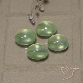 8.03 ct natürliche Very Light Green  Prehnit-Edelsteine, Oval, Transparent / Lichtdurchlässig