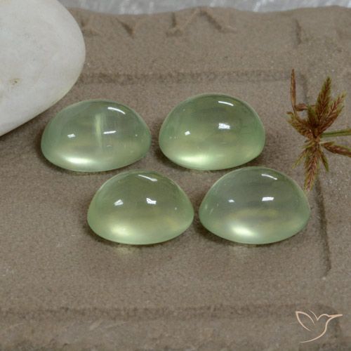 8.18ctw Natürlicher Pale Pear Green  Prehnit, Oval, Transparent