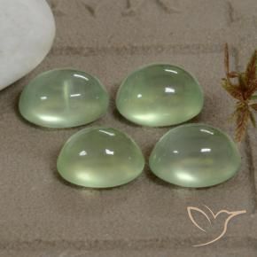 8.18 ct natürliche Pale Pear Green  Prehnit-Edelsteine, Oval, Transparent