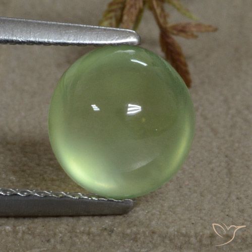 2.11ct Natürlicher Medium Green  Prehnit, Oval, Transparent