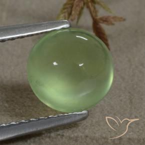 9,17 ctw natürlicher Medium Green  Prehnit, Oval, Transparent