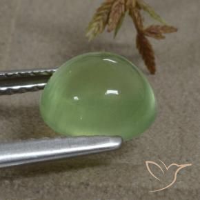 9,17 ctw natürlicher Medium Green  Prehnit, Oval, Transparent