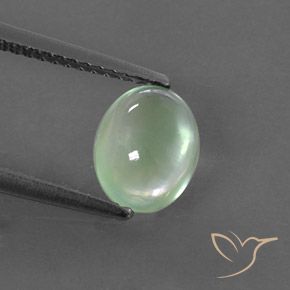 1.49ct Natürlicher Sehr helles Salbeigrün Prehnit, Oval, Transparent / Lichtdurchlässig