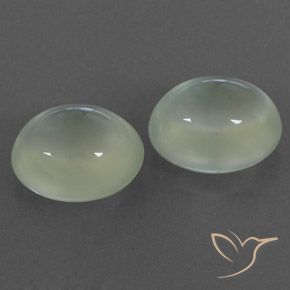 6.21 ct natürliche Light Green  Prehnit-Edelsteine, Oval, Transparent / Lichtdurchlässig