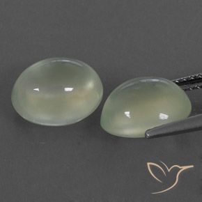 6.21 ct natürliche Light Green  Prehnit-Edelsteine, Oval, Transparent / Lichtdurchlässig