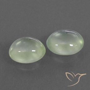 3.18 ct natürliche Pale Yellowish Green    Prehnit-Edelsteine, Oval, Transparent / Lichtdurchlässig