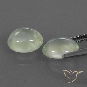 3.18 ct natürliche Pale Yellowish Green    Prehnit-Edelsteine, Oval, Transparent / Lichtdurchlässig