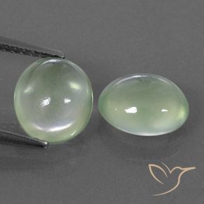 3.53ctw Natürlicher Pale Yellowish Green    Prehnit, Oval, Transparent / Lichtdurchlässig