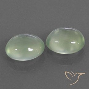 3.53 ct natürliche Pale Yellowish Green    Prehnit-Edelsteine, Oval, Transparent / Lichtdurchlässig
