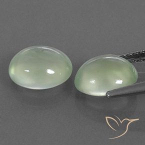 3.53 ct natürliche Pale Yellowish Green    Prehnit-Edelsteine, Oval, Transparent / Lichtdurchlässig