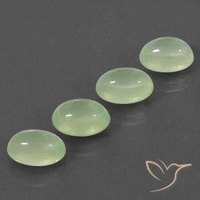 9.02 ct natürliche Pale Pear Green  Prehnit-Edelsteine, Oval, Transparent / Lichtdurchlässig