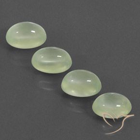 6.39ctw Natürlicher Pale Pear Green  Prehnit, Oval, Transparent / Lichtdurchlässig