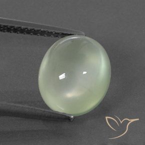 3.91ct Natürlicher Yellow Green  Prehnit, Oval, Transparent / Lichtdurchlässig