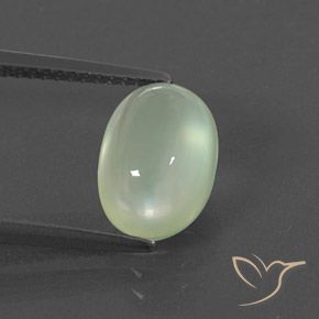 3.07ct Natürlicher Light Yellowish Green    Prehnit, Oval, Transparent