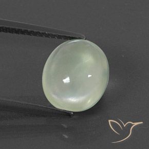 3.34ct Natürlicher Graugrün Prehnit, Oval, Transparent