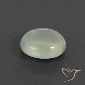 9,17 ctw natürlicher Graugrün Prehnit, Oval, Transparent