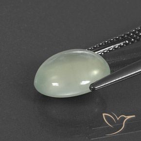 9,17 ctw natürlicher Graugrün Prehnit, Oval, Transparent