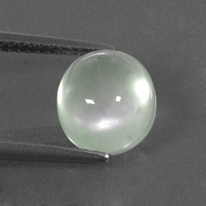 3,53 ctw natürlicher grüner Prehnit, Oval Schliff, Transparent