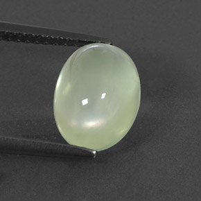 3,09 ctw natürlicher grüner Prehnit, Transparent, Transparent / Lichtdurchlässig